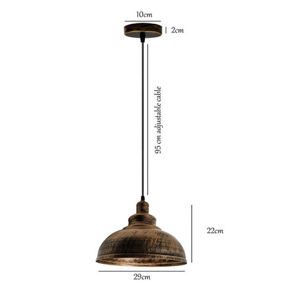 Brushed Copper Loft Industrial Chandelier Ceiling Light Pendant