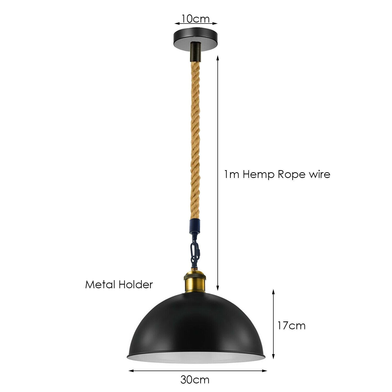 Dome Hemp Rope Pendant Ceiling Light~1656 Secondary image
