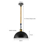 Dome Hemp Rope Pendant Ceiling Light~1656