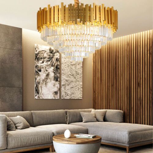 Luxury Living Room Gold Large Crystal Chandelier~4117