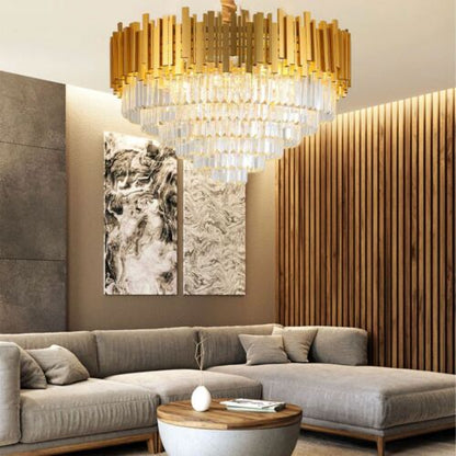 Luxury Living Room Gold Large Crystal Chandelier~4117