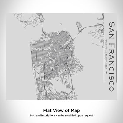 San Francisco - California Map Bottle with Bamboo Top