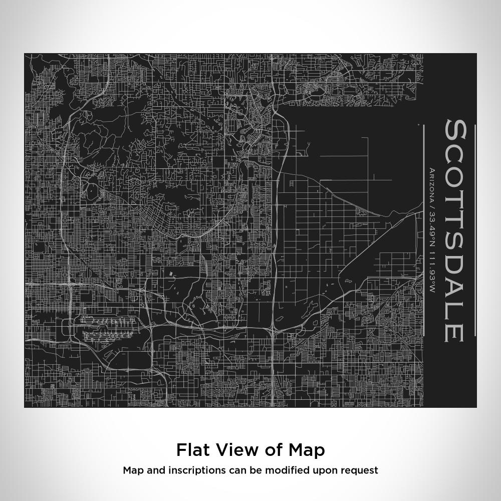 Scottsdale - Arizona Map Bottle with Bamboo Top in Matte Black