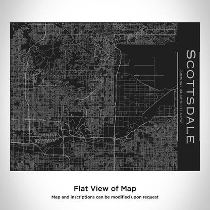 Scottsdale - Arizona Map Bottle with Bamboo Top in Matte Black