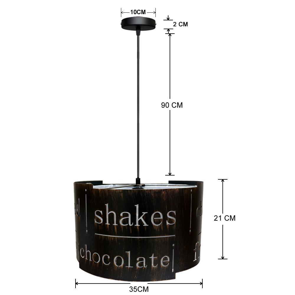 Big Coffee Shade Vintage Ceiling Pendant Lamp Shade~3205 Secondary image
