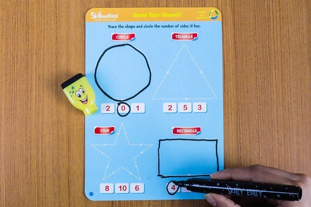 Skillmatics Shapes And Patterns - Kids Foundational Skills - Write &