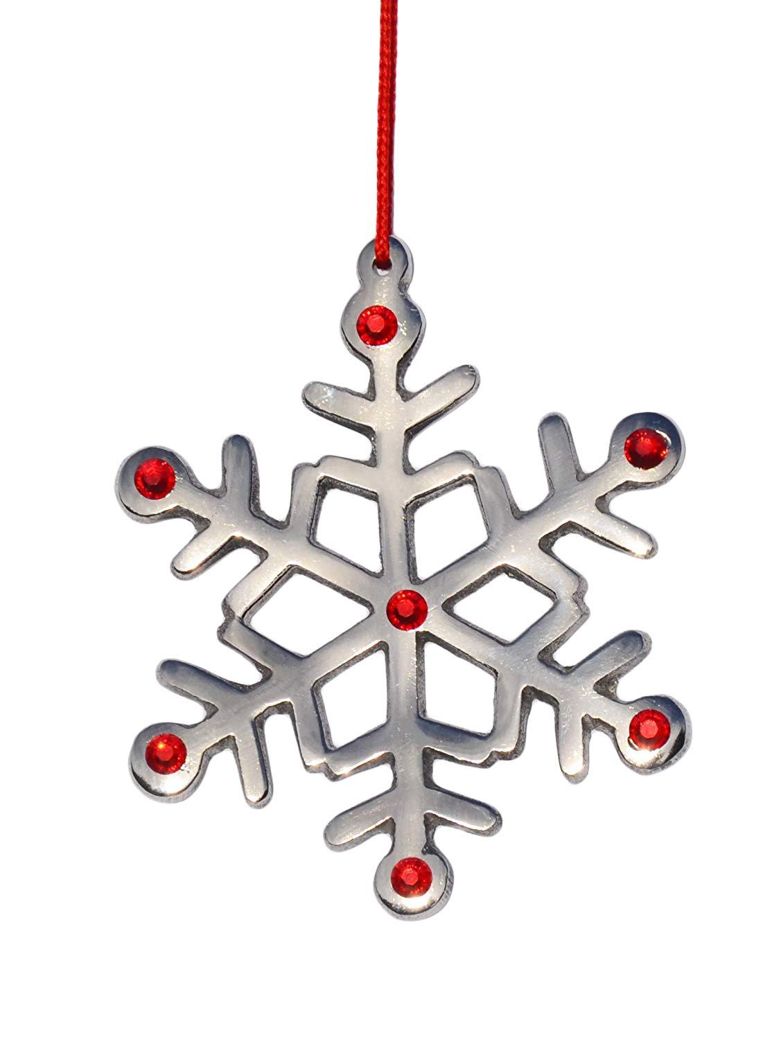 Snowflake Christmas Tree Ornament Decorations Set of 4 Secondary image