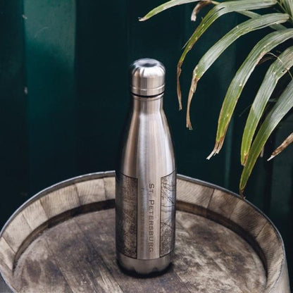 St. Petersburg - Florida Map Insulated Bottle