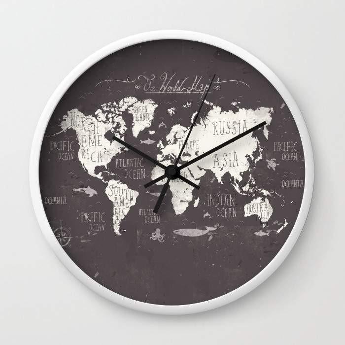 The World Map Wall clock Main image