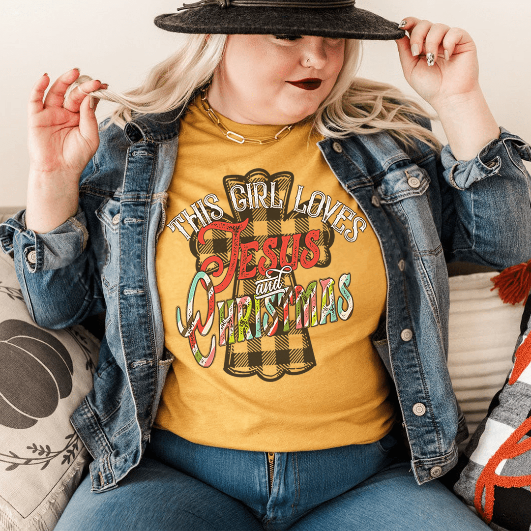 This Girl Loves Jesus & Christmas Tee