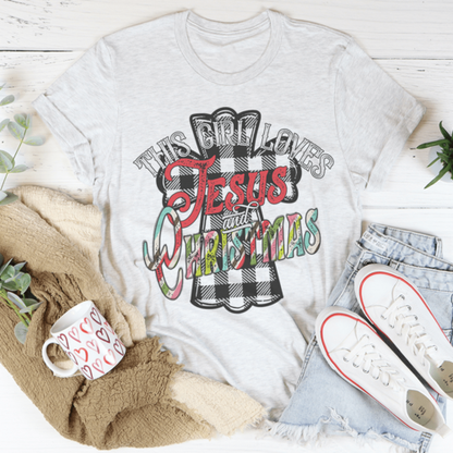 This Girl Loves Jesus & Christmas Tee