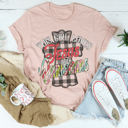 This Girl Loves Jesus & Christmas Tee