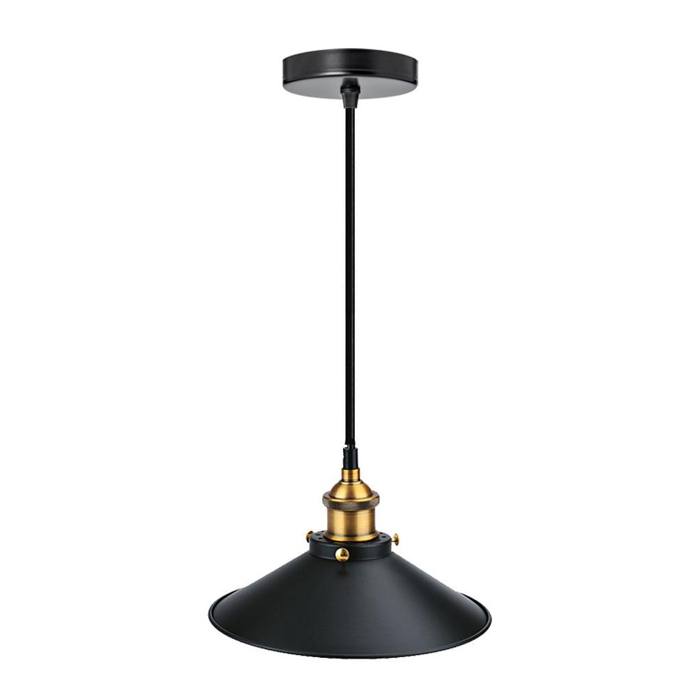 Modern Matt Black Bedroom Light Shade+ Gold lamp holder ~3157