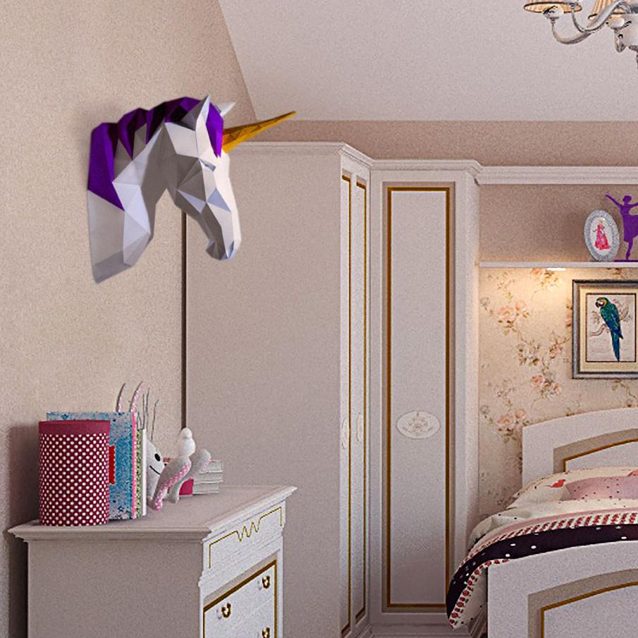 Unicorn Head Wall Papercraft