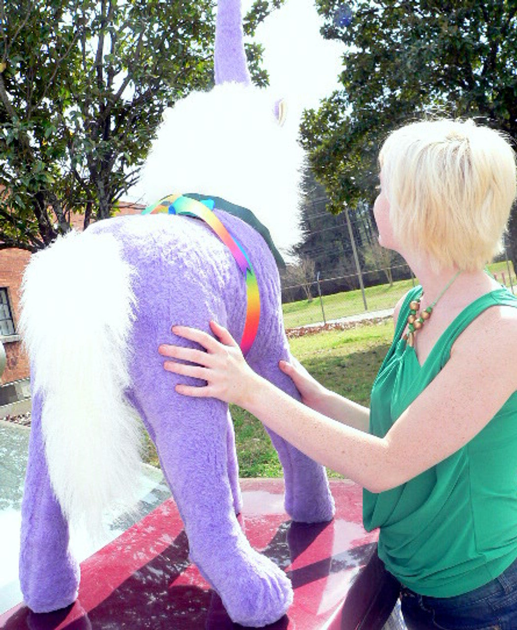 American Made Giant Stuffed Unicorn 36 Inch Soft Purple Made in USA