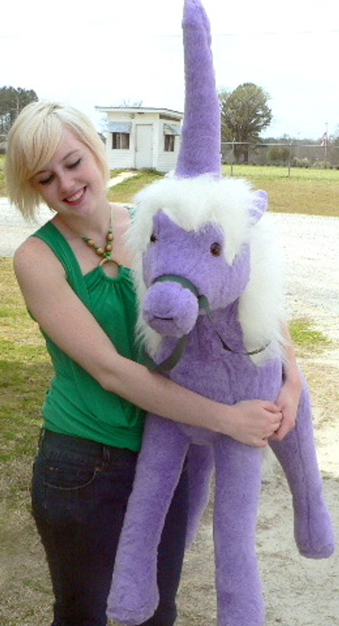 American Made Giant Stuffed Unicorn 36 Inch Soft Purple Made in USA