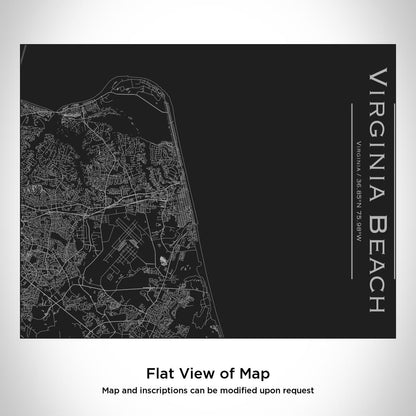Virginia Beach - Virginia Map Bottle with Bamboo Top in Matte Black