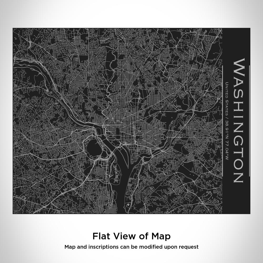 Washington - United States Map Bottle with Bamboo Top in Matte Black