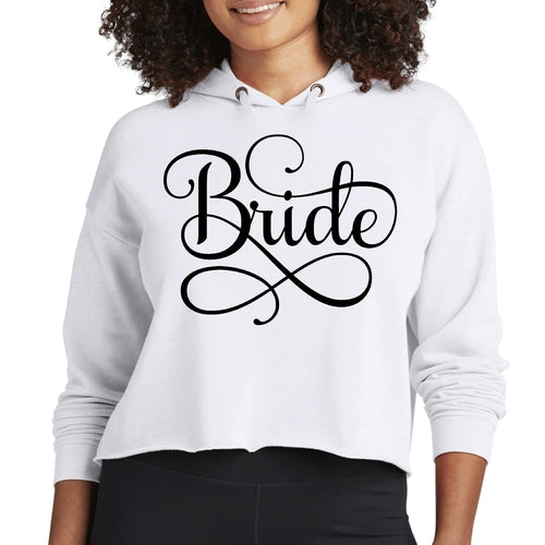 Womens Cropped Hoodie Bride Accessories, Wedding
