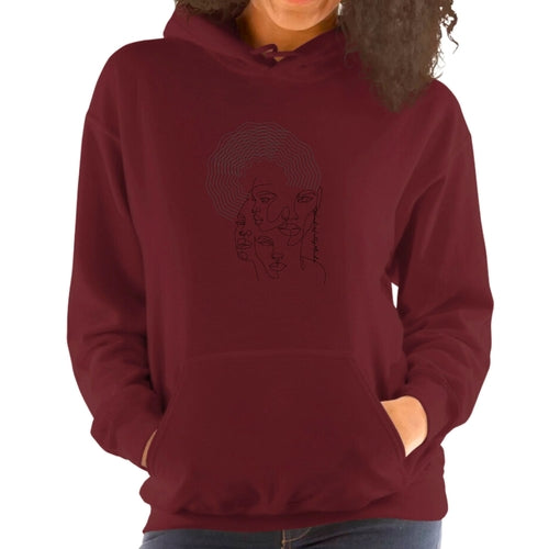 Womens Hoodie, Every Woman is Wonderfully Made Black Illustration
