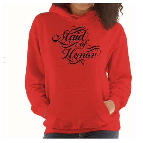 Womens Hoodie, Maid of Honor, Wedding Bridal Party
