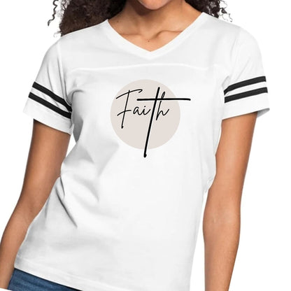 Womens Vintage Sport Graphic T-shirt, Faith - Christian Affirmation