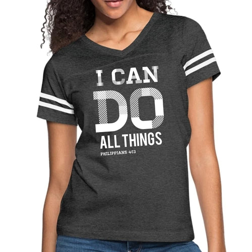 Womens Vintage Sport Graphic T-shirt, i can do All Things Philippians