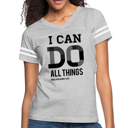Womens Vintage Sport Graphic T-shirt, i can do All Things Philippians