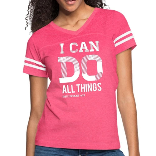 Womens Vintage Sport Graphic T-shirt, i can do All Things Philippians