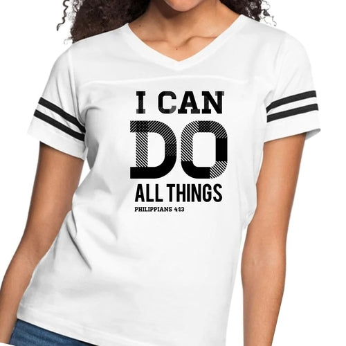 Womens Vintage Sport Graphic T-shirt, i can do All Things Philippians