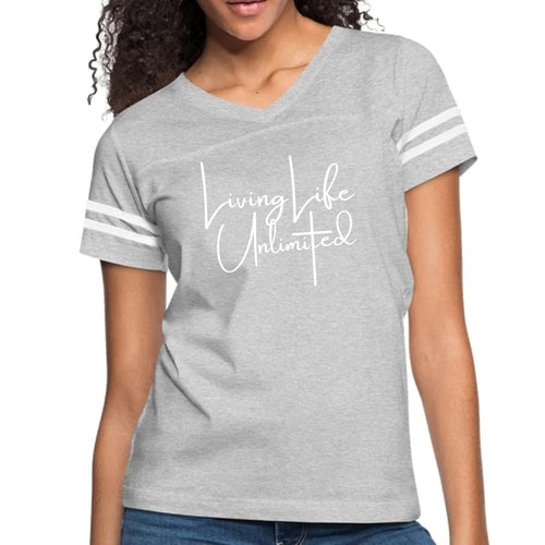 Womens Vintage Sport Graphic T-shirt, Living Life Unlimited