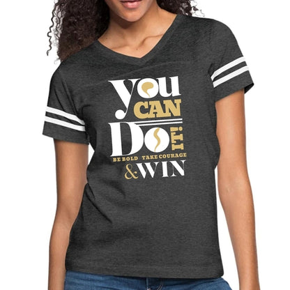 Womens Vintage Sport Graphic T-shirt, you can do it - be Bold Take