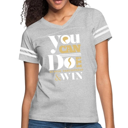 Womens Vintage Sport Graphic T-shirt, you can do it - be Bold Take