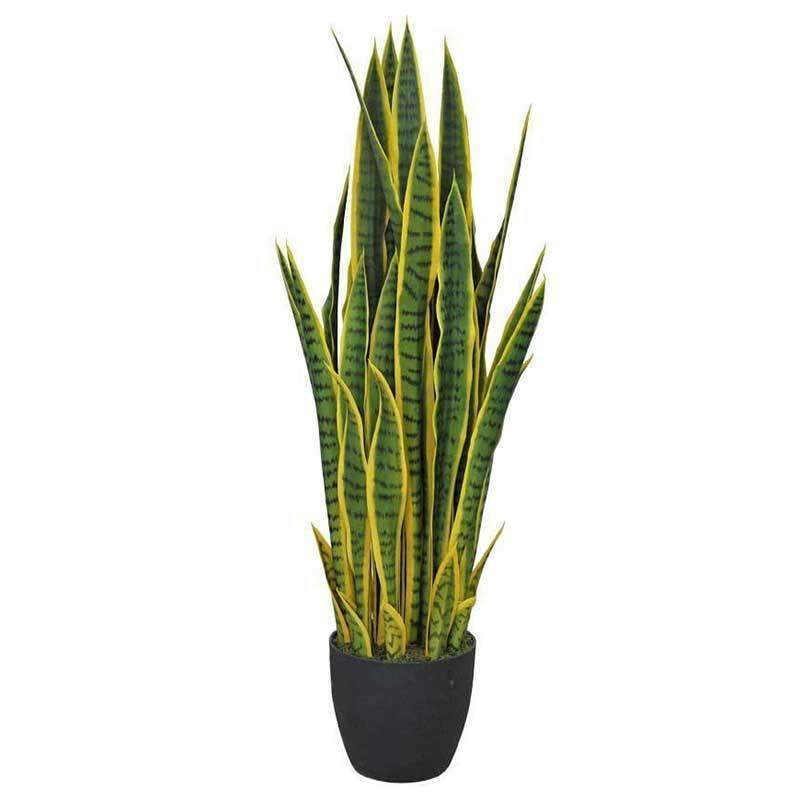 Artificial (faux) Mother in Law Tongue / Yellow Tongue Snake Plant UV