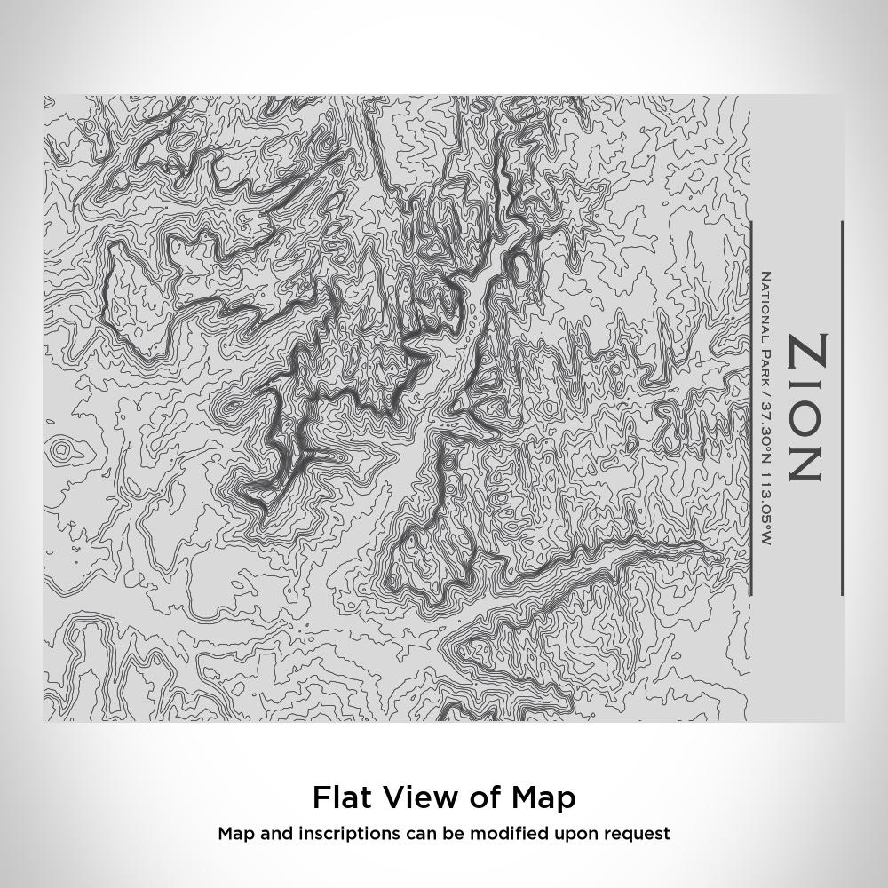 Zion National Park - Utah Map Bottle with Bamboo Top Secondary image