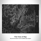 Zion National Park - Utah Map Bottle with Bamboo Top in Matte Black