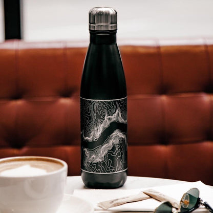 Zion National Park - Utah Map Insulated Bottle in Matte Black
