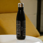 Zion National Park - Utah Map Insulated Bottle in Matte Black