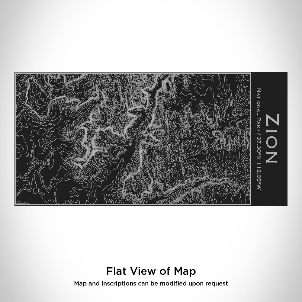 Zion National Park - Utah Map Insulated Bottle in Matte Black Secondary image