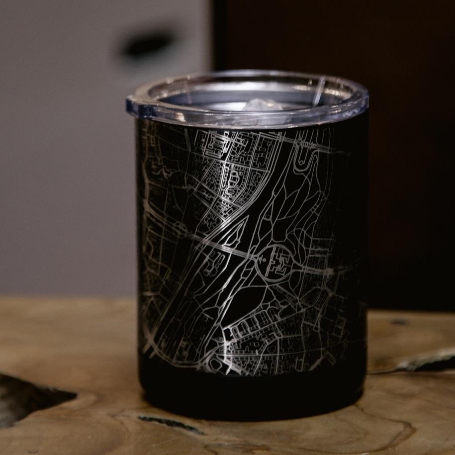 Zion National Park - Utah Map Insulated Cup in Matte Black