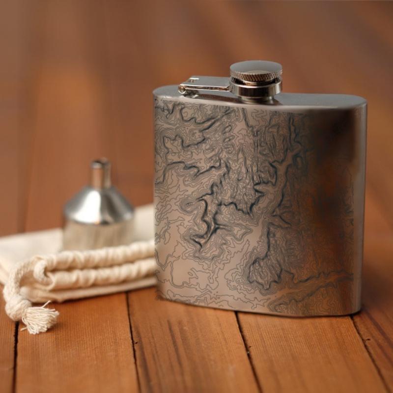 Zion National Park - Utah Map Hip Flask Main image