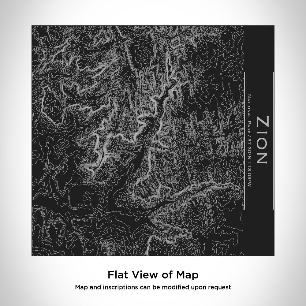 Zion National Park - Utah Map Tumbler in Matte Black