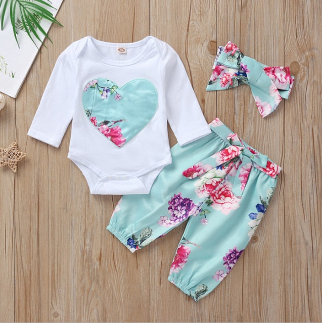 Newborn Infant Baby Girl Clothes Sets Unicorn Pegasus Star Castle Tops+Pants+Hat+Headband 4PCS Infant Baby Girl Clothing Outfits
