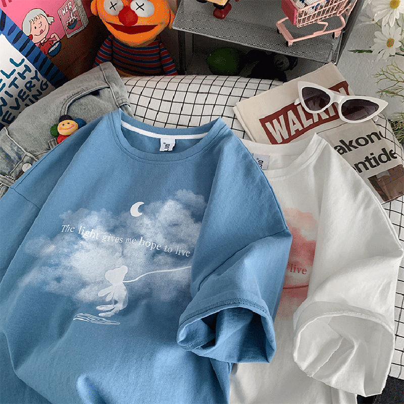 Summer Sleeve Punk Gothic T Shirt Cool Unisex Short HipHop Tshirt Harajuku Letter Print Vintage T-shirt Streetwear Oversize tops