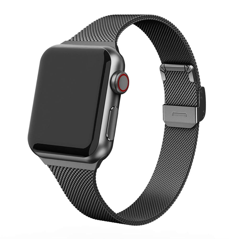 strap For Apple Watch band 44mm 40mm Stainless steel metal bracelet correa for watchbands 6 5 4 3 SE for iWatch band 42mm 38mm