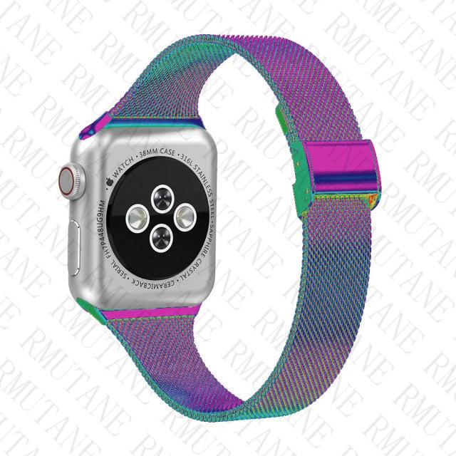 strap For Apple Watch band 44mm 40mm Stainless steel metal bracelet correa for watchbands 6 5 4 3 SE for iWatch band 42mm 38mm