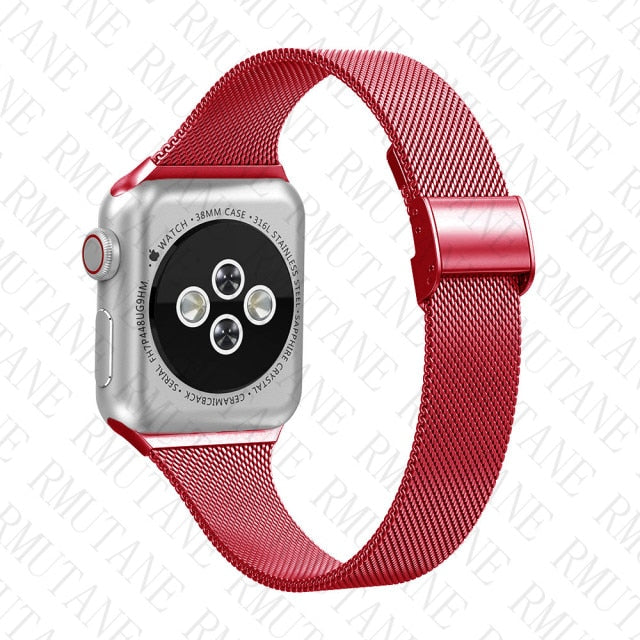 strap For Apple Watch band 44mm 40mm Stainless steel metal bracelet correa for watchbands 6 5 4 3 SE for iWatch band 42mm 38mm