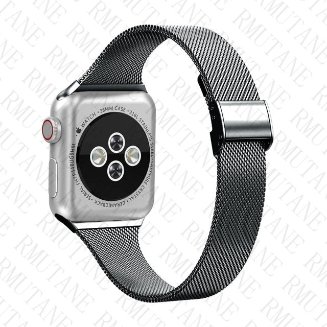 strap For Apple Watch band 44mm 40mm Stainless steel metal bracelet correa for watchbands 6 5 4 3 SE for iWatch band 42mm 38mm
