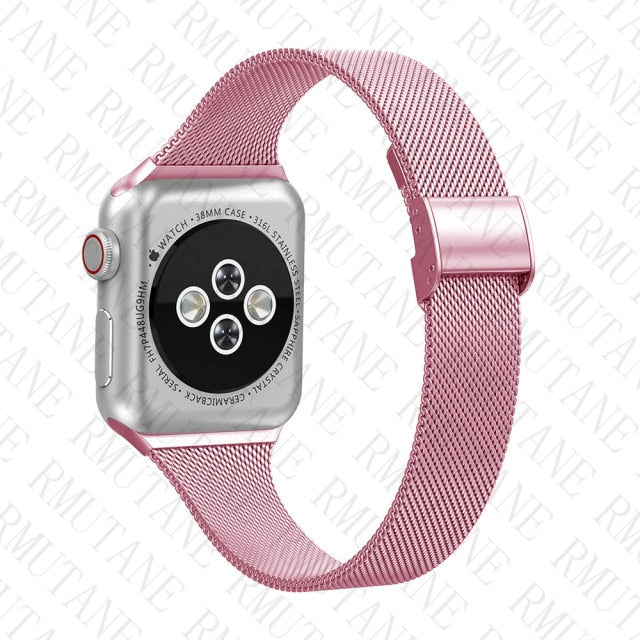 strap For Apple Watch band 44mm 40mm Stainless steel metal bracelet correa for watchbands 6 5 4 3 SE for iWatch band 42mm 38mm