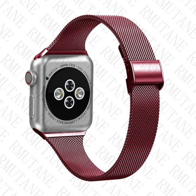 strap For Apple Watch band 44mm 40mm Stainless steel metal bracelet correa for watchbands 6 5 4 3 SE for iWatch band 42mm 38mm